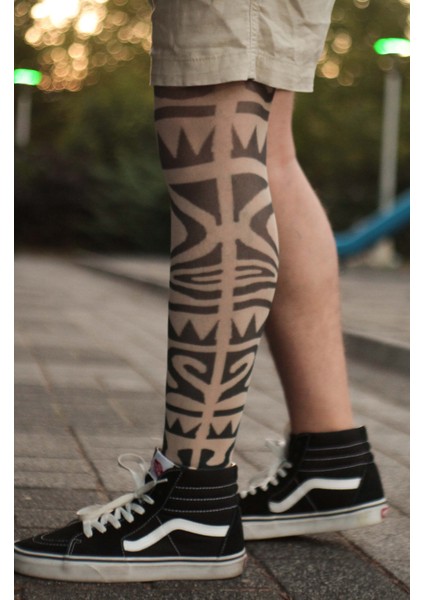 Giyilebilir Desenli Kol ve Bacak Takım Dövmesi 3D Baskılı Tattoo