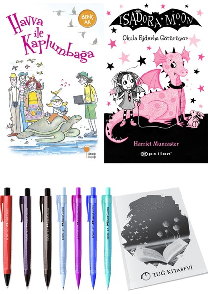 Isadora Moon 6 Okula Ejderha Götürüyor ve Havva ile Kaplumbağa 2'li Set - Kalem