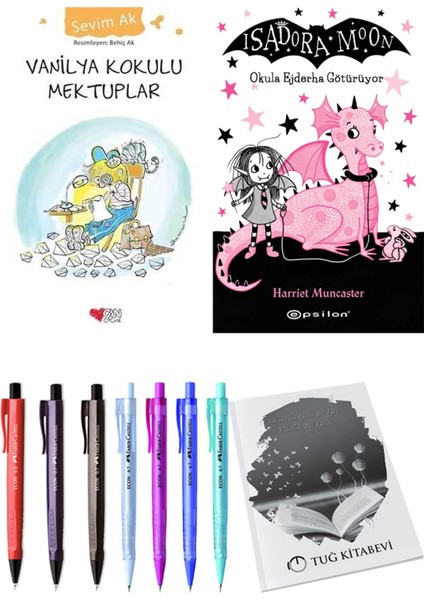 Isadora Moon 6 Okula Ejderha Götürüyor ve Vanilya Kokulu Mektuplar 2'li Set - Kalem