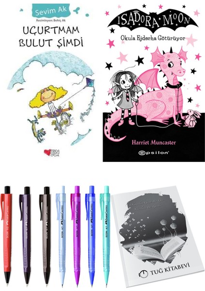 Isadora Moon 6 Okula Ejderha Götürüyor ve Uçurtmam Bulut Şimdi 2'li Set - Kalem