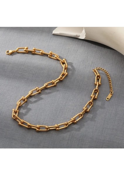 Trendy Kalın Zincir 316L Çelik Kolye fırsatları