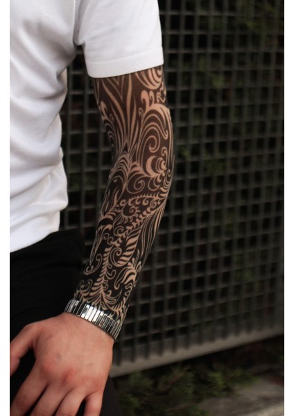 Giyilebilir Desenli Kol Dövmesi 3D Baskılı Tattoo