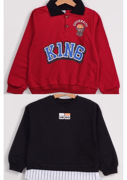 Erkek Çocuk 2'li Paket Basic Sweatshirt