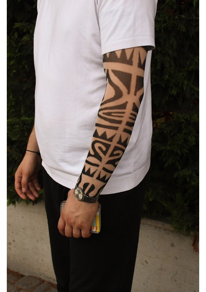 Giyilebilir Desenli Kol Dövmesi 3D Baskılı Tattoo