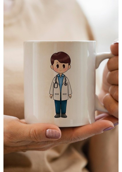 Doktor Baskılı Premium Yılbaşı Hediyesi Kupa Bardak