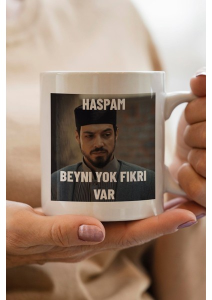 Kızıl Goncalar Cüneyd Baskılı Haspam Beyni Yok Fikri Var Yazılı Yılbaşı Hediyesi Kupa Bardak