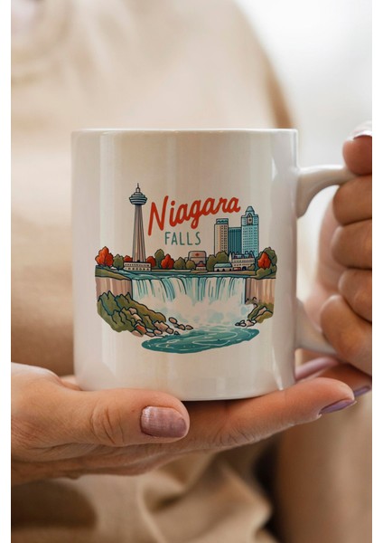 Niagara Şelalesi- Niagara Falls Baskılı Yılbaşı Hediyesi Kupa Bardak