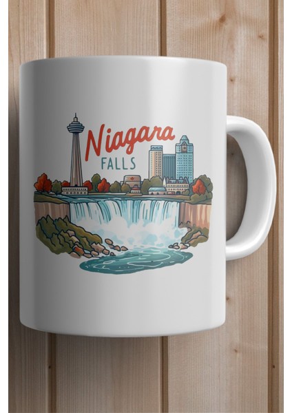 Niagara Şelalesi- Niagara Falls Baskılı Yılbaşı Hediyesi Kupa Bardak fiyatları