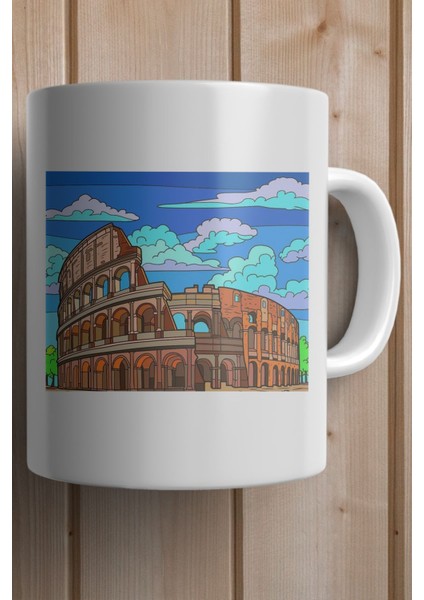 Roma Kolezyum- Colosseum Baskılı Premium Yılbaşı Hediyesi Kupa Bardak fiyatları