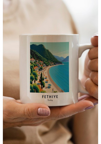 Fethiye- Muğla Baskılı Yılbaşı Hediyesi Kupa Bardak