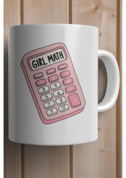 Girl Math Baskılı Premium Yılbaşı Hediyesi Kupa Bardak fiyatları