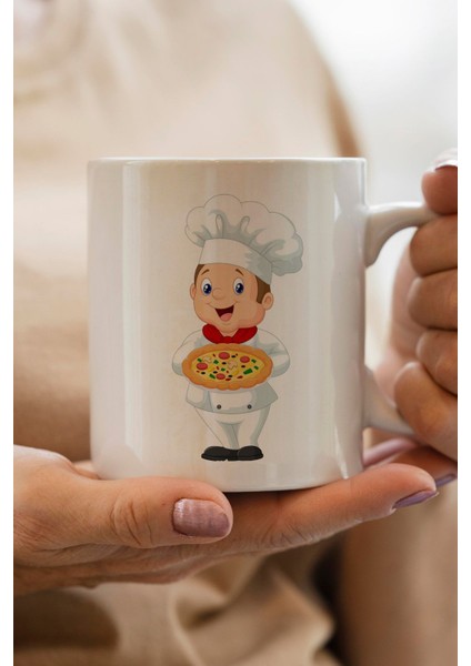 Pizzacı Baskılı Yılbaşı Hediyesi Kupa Bardak