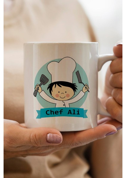 Chef Baskılı Kişiye Özel Premium Yılbaşı Hediyesi Kupa Bardak