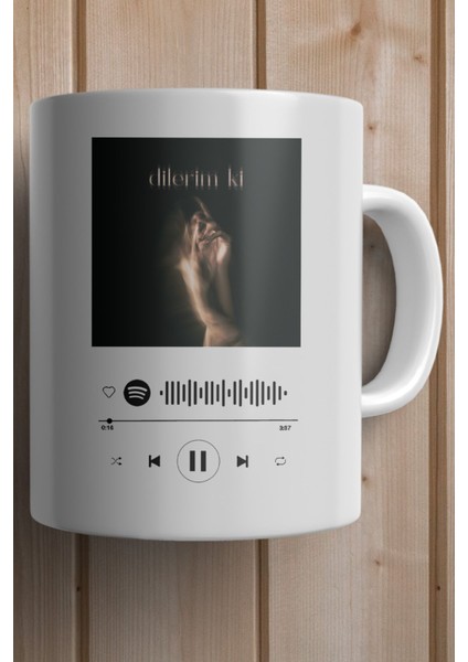 Dolu Kadehi Ters Tut-Dilerim Ki Spotify Şarkı Kodlu Yılbaşı Hediyesi Kupa Bardak fiyatları