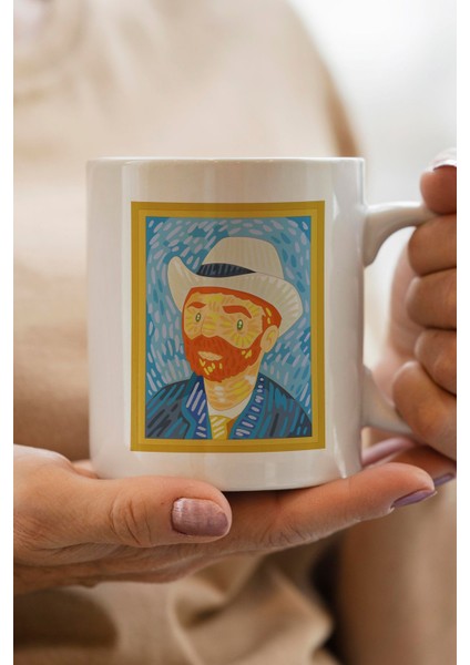 Van Gogh Otoportre Eylül 1889 Baskılı Premium Yılbaşı Hediyesi Kupa Bardak