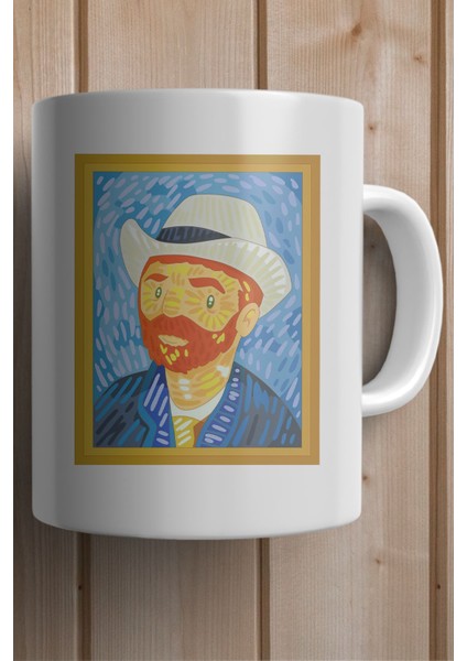 Van Gogh Otoportre Eylül 1889 Baskılı Premium Yılbaşı Hediyesi Kupa Bardak fiyatları