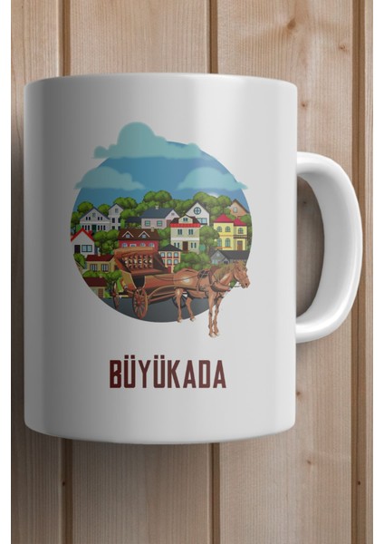 Büyükada Baskılı Premium Yılbaşı Hediyesi Kupa Bardak fiyatları