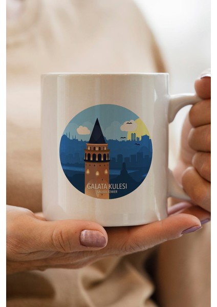 Galata Kulesi Baskılı Yılbaşı Hediyesi Kupa Bardak