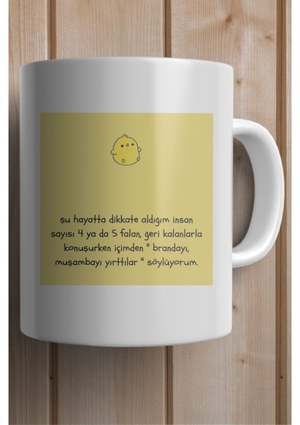 Şu Hayatta Dikkate Aldığım Insan Sayısı 4 Ya Da 5 Falan Baskılı Yılbaşı Hediyesi Kupa Bardak fiyatları