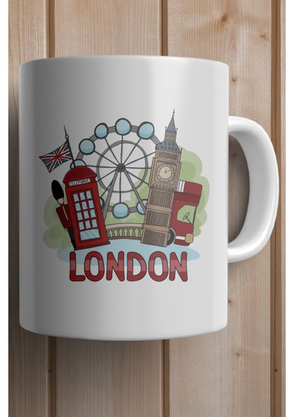 London-Londra Baskılı Premium Yılbaşı Hediyesi Kupa Bardak fiyatları