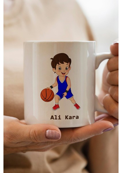 Basketbolcu Baskılı Premium Yılbaşı Hediyesi Kupa Bardak