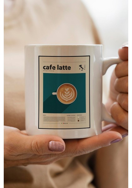 Cafe Latte Baskılı Yılbaşı Hediyesi Kupa Bardak