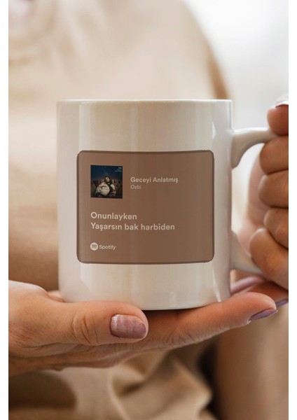 Ozbi-Geceyi Anlatmış Baskılı Premium Yılbaşı Hediyesi Kupa Bardak