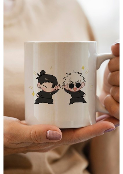 Jujutsu Kaisen Baskılı Premium Yılbaşı Hediyesi Kupa Bardak