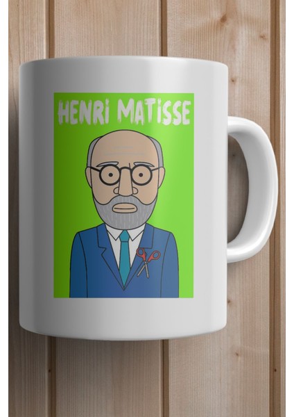 Henri Matisse Portresi Baskılı Premium Yılbaşı Hediyesi Kupa Bardak fiyatları