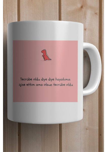 Tecrübe Oldu Baskılı Premium Yılbaşı Hediyesi Kupa Bardak fiyatları