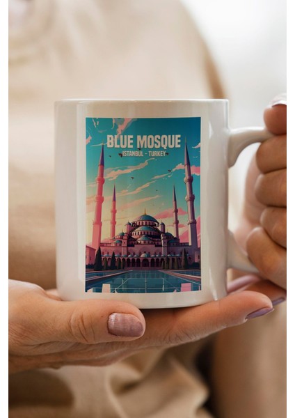 Blue Mosque- Sultanahmet Camii Baskılı Premium Yılbaşı Hediyesi Kupa Bardak
