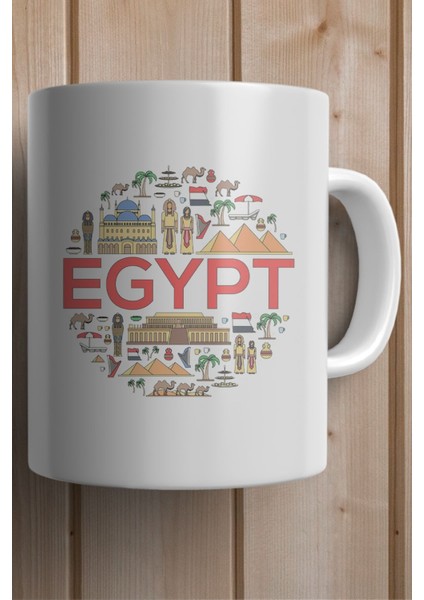 Eygpt- Mısır Baskılı Premium Yılbaşı Hediyesi Kupa Bardak fiyatları