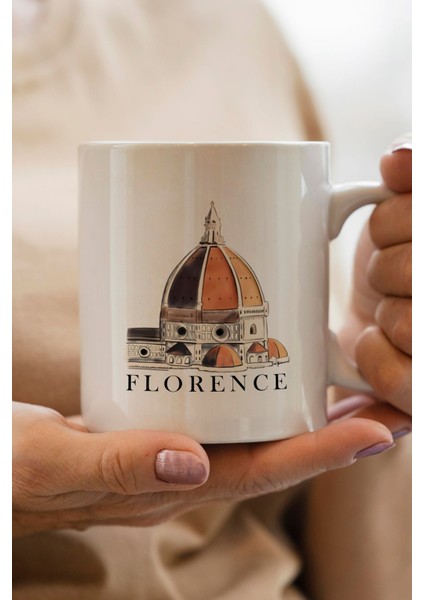 Florence- Italy Baskılı Premium Yılbaşı Hediyesi Kupa Bardak