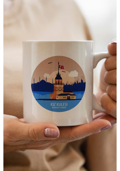 Kız Kulesi Baskılı Premium Yılbaşı Hediyesi Kupa Bardak