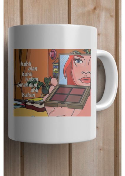 Haklı Olan Haklı Kalsın Bırakalım Aklı Kalsın Baskılı Yılbaşı Hediyesi Kupa Bardak fiyatları