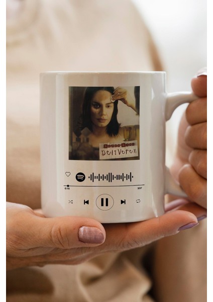 Sezen Aksu-Sarı Odalar Spotify Şarkı Kodlu Yılbaşı Hediyesi Kupa Bardak