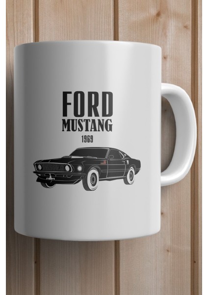 Ford Classic Car Baskılı Premium Yılbaşı Hediyesi Kupa Bardak fiyatları