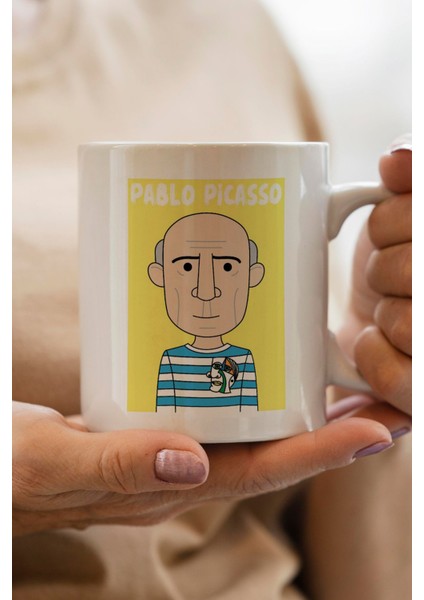 Pablo Picasso Portresi Baskılı Premium Yılbaşı Hediyesi Kupa Bardak
