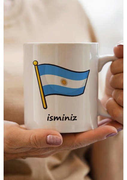 Arjantin Baskılı Kişiye Özel Isimli Yılbaşı Hediyesi Kupa Bardak