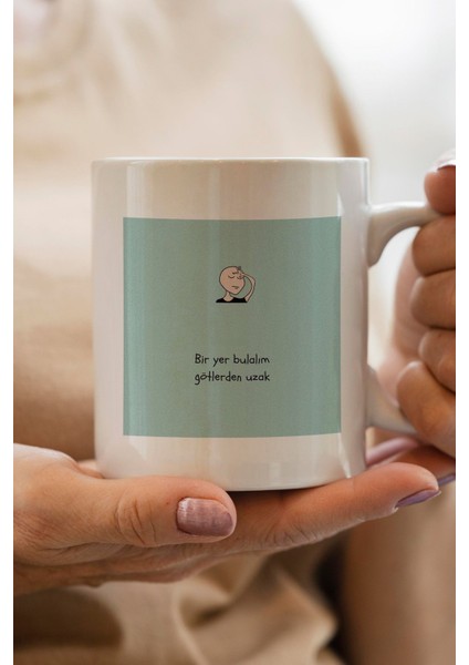 Bir Yer Bulalım G*tlerden Uzak Baskılı Yılbaşı Hediyesi Kupa Bardak