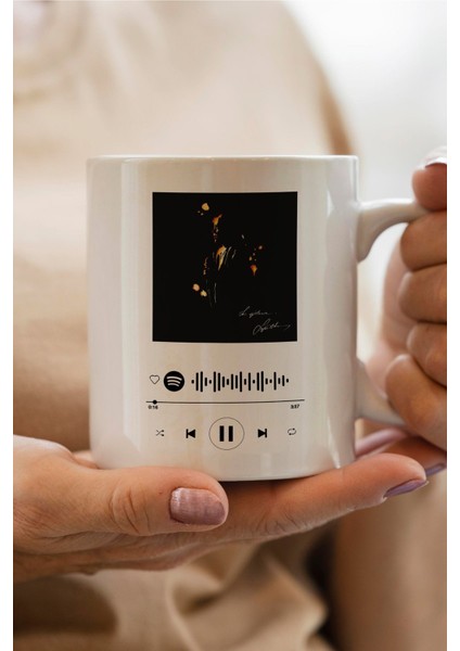 Sezen Aksu-Tükeneceğiz Spotify Şarkı Kodlu Yılbaşı Hediyesi Kupa Bardak