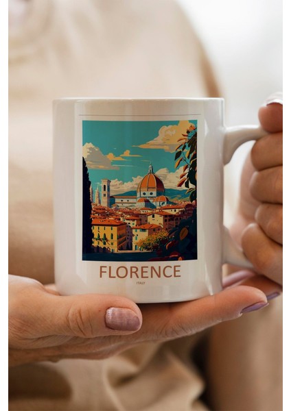 Italya-Floransa Baskılı Yılbaşı Hediyesi Kupa Bardak