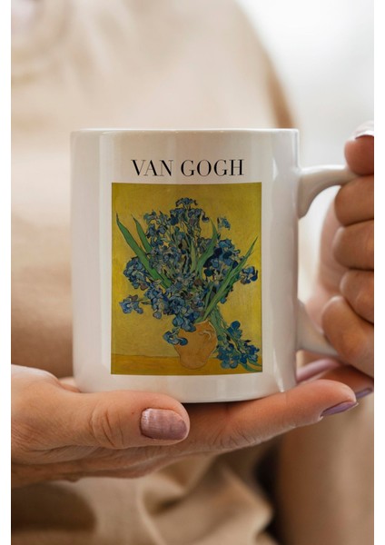 Van Gogh Irises- Süsenler Tablo Baskılı Premium Yılbaşı Hediyesi Kupa Bardak