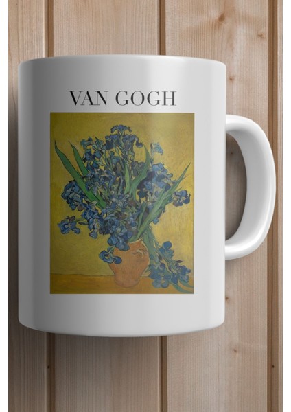 Van Gogh Irises- Süsenler Tablo Baskılı Premium Yılbaşı Hediyesi Kupa Bardak fiyatları