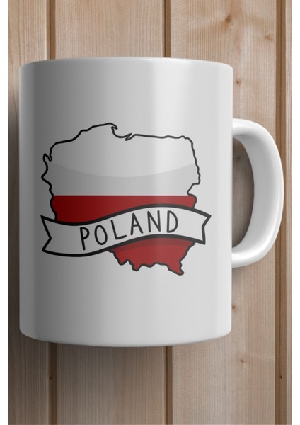 Poland- Polonya Bayrağı Harita Baskılı Yılbaşı Hediyesi Kupa Bardak fiyatları