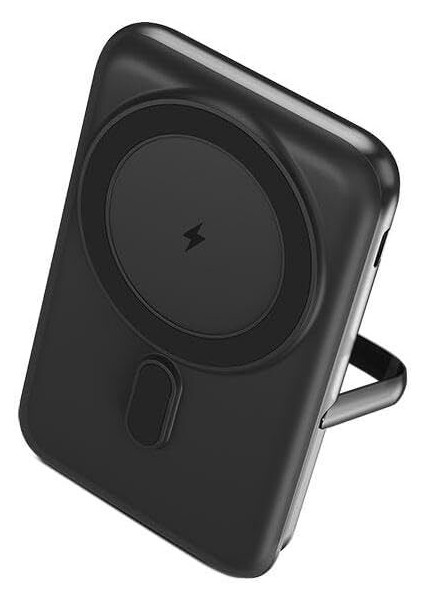 Recharger Pro M LCD 10.000MAH Magsafe Uyumlu Pd 20W Stantlı Kablosuz Taşınabilir Hızlı Şarj Aleti/powerbank 2BB222 Siyah