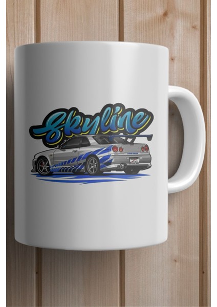 Nissan Skyline Klasik Araba Baskılı Premium Yılbaşı Hediyesi Kupa Bardak fiyatları