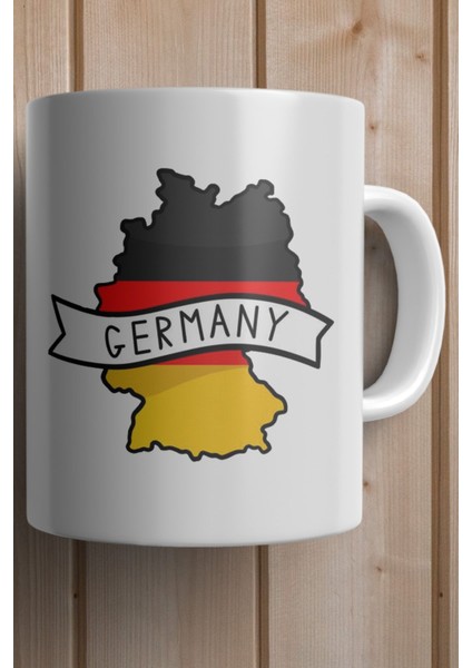 Germany- Almanya Bayrağı Harita Baskılı Yılbaşı Hediyesi Kupa Bardak fiyatları