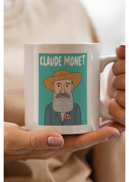 Claude Monet Portresi Baskılı Premium Yılbaşı Hediyesi Kupa Bardak