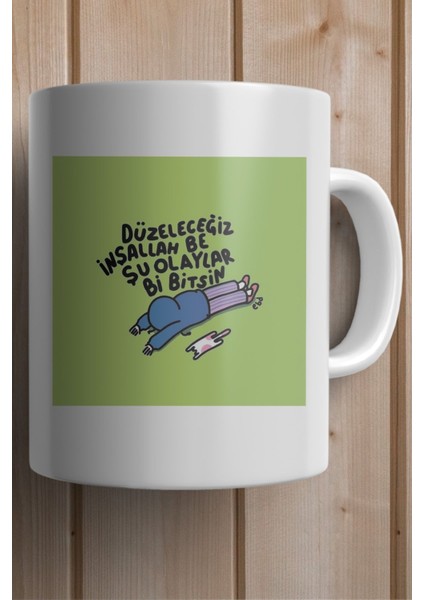 Düzelicez Inşallah Be Şu Olaylar Bi Bitsin Baskılı Premium Yılbaşı Hediyesi Kupa Bardak fiyatları